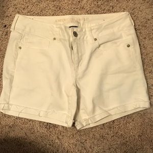 American Eagle White Denim Shorts